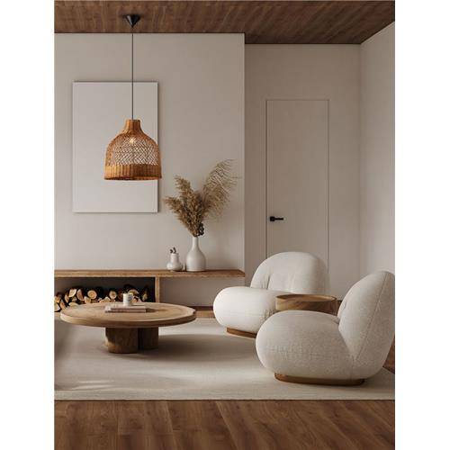 Honey Rattan  Sandy Black Steel Base &