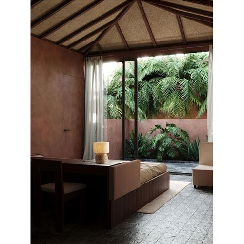 Natural Water Hyacinth Base Beige Fabric