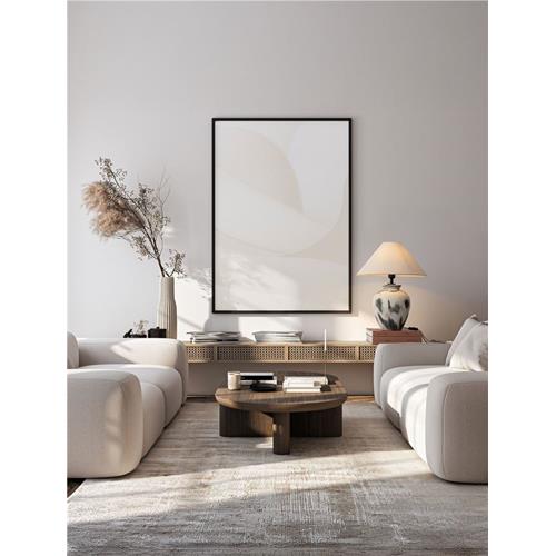 Gray, Beige & White Ceramic &  Fabric Sh