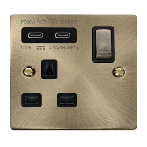 13A 1G C USB VPAB BK