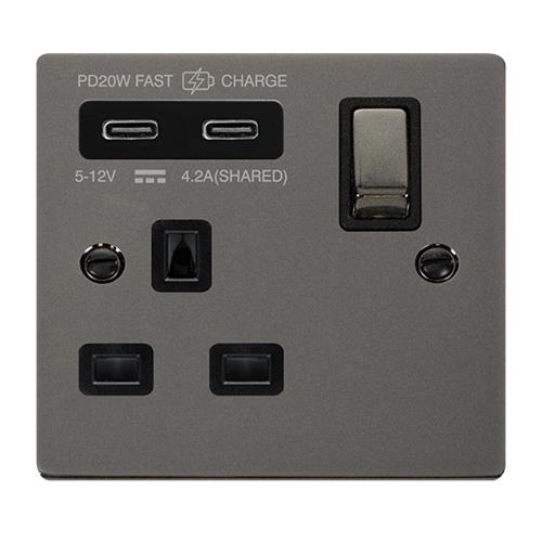 13A 1G C USB VPBN BK