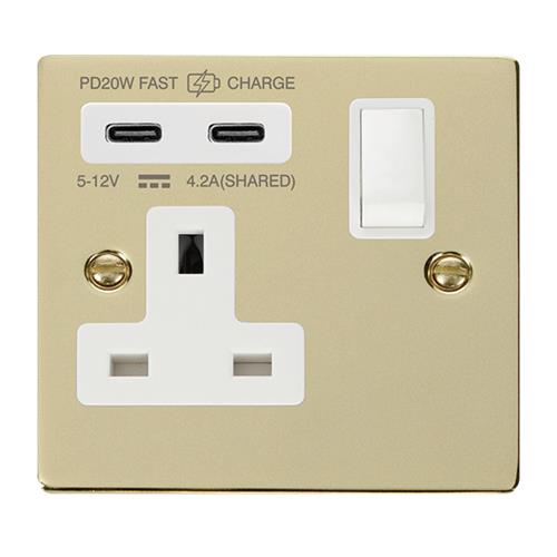 13A 1G C USB VPBR WH