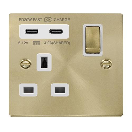 13A 1G C USB VPSB WH