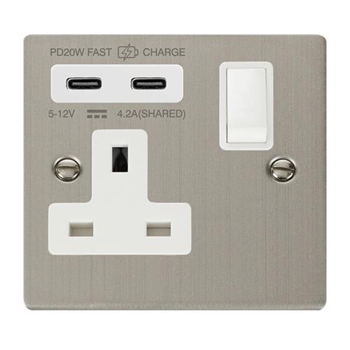 13A 1G C USB VPSS WH