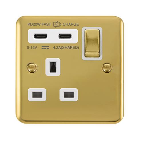 13A 1G C USB DPBR WH