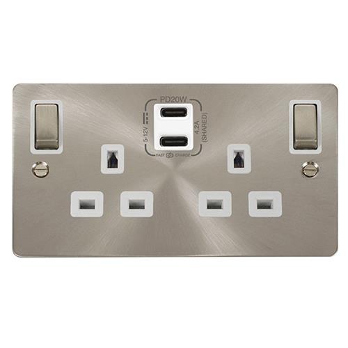 13A 2G C USB FPBS WH