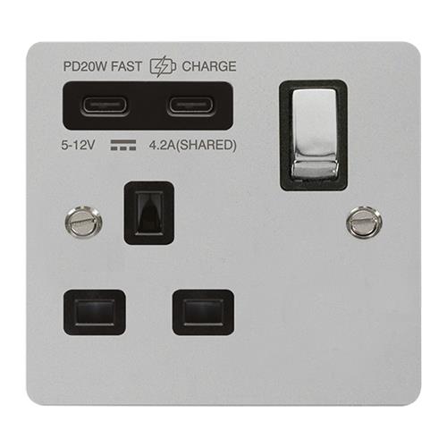 13A 1G C USB FPCH BK