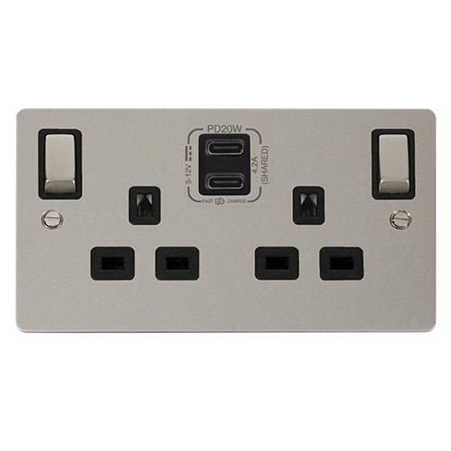 13A 2G C USB FPPN BK