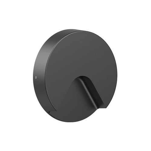 Razor-Thin Black Round Light