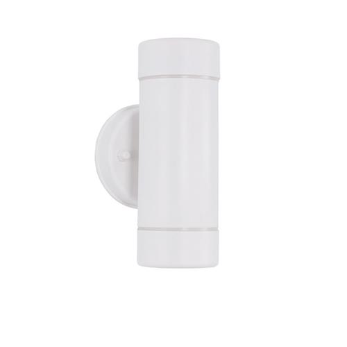 White ABS Glass Diffuser LED GU10 2x7 Wa