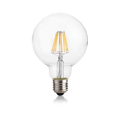 E27 GLOBO D095 08W 3000K CRI80 TRASP