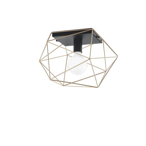 PLAFONIERA ABRAXAS NERA/ORO 1XE27 20X18,