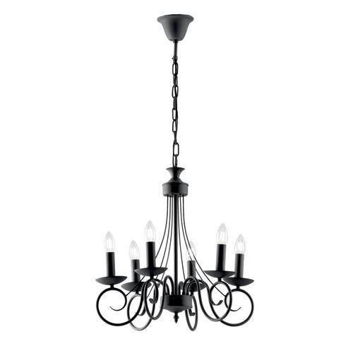 LAMPADARIO BEATRICE ANTRACITE 6XE14 50X1