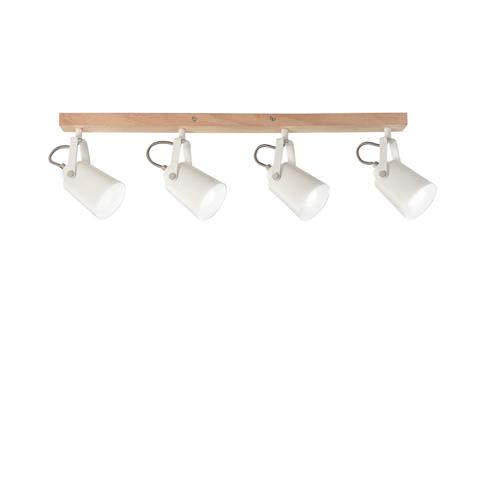 APPLIQUE EDA BIANCA/LEGNO 4XE14 68,7X6X1
