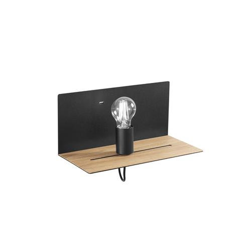APPLIQUE FLASH NERA CON MENSOLA E USB 2A