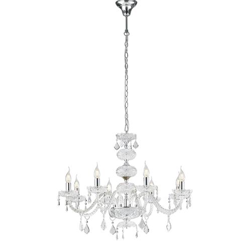 LAMPADARIO INCANTO CROMO 8XE14 83X154CM