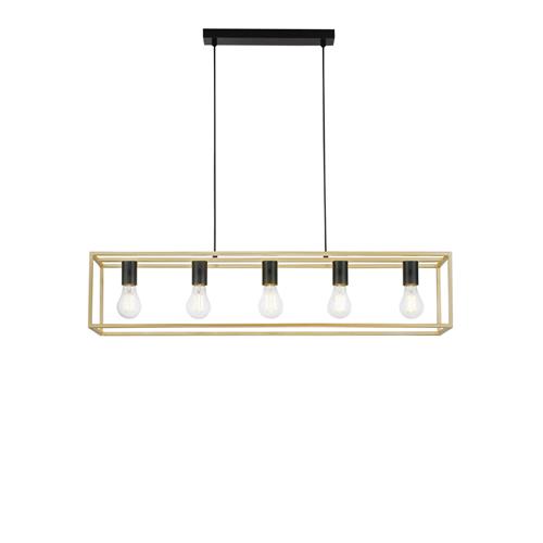 SOSPENSIONE KIMERA NERA/ORO 5XE27 100X20