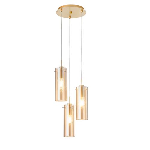 SOSPENSIONE MAGIC ORO/AMBRA 3XE27 27,3X2