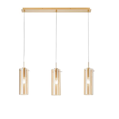SOSPENSIONE MAGIC ORO/AMBRA 3XE27 79X10X