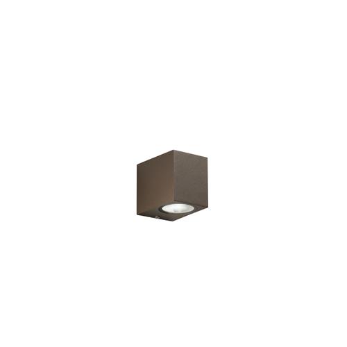 APPLIQUE QUBO CORTEN 1XGU10 IP54 6,7X9,3