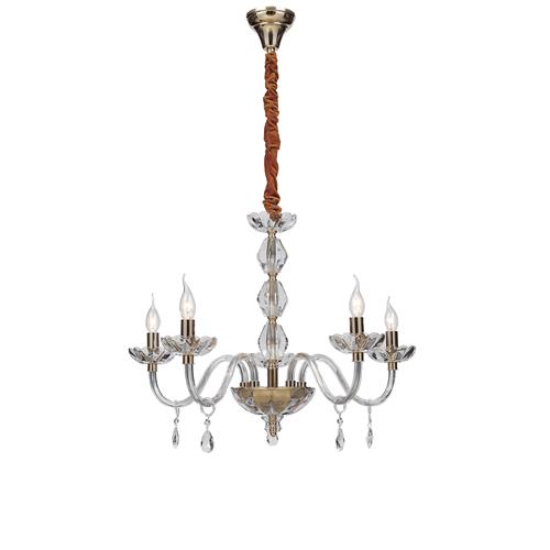 LAMPADARIO RIFLESSO ORO 5XE14 70X190CM