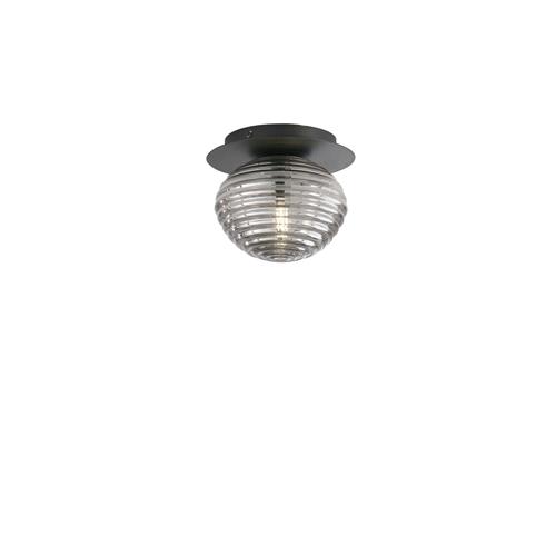 PLAFONIERA RIPPLE NERA 1XE27 20X20X17CM