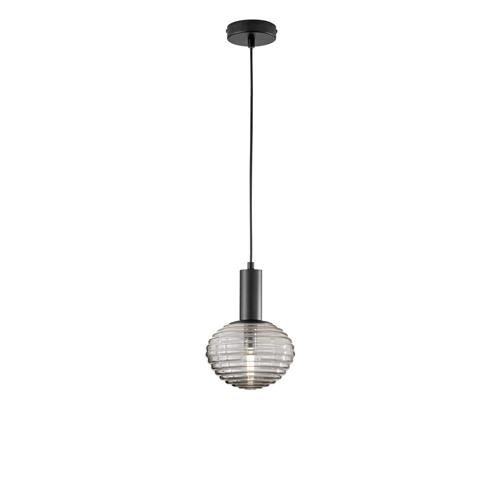 SOSPENSIONE RIPPLE NERA 1XE27 18X18X150C