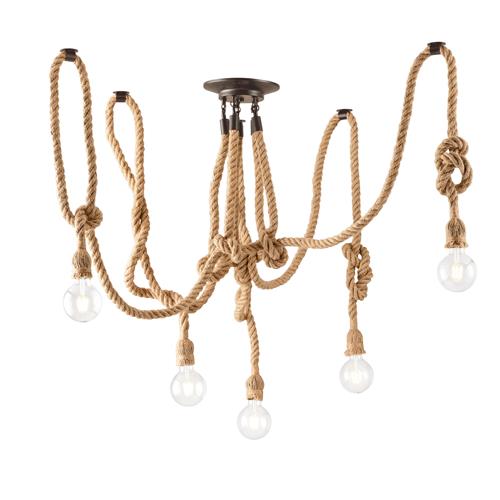 PLAFONIERA ROPE CANAPA 5XE27 250CM