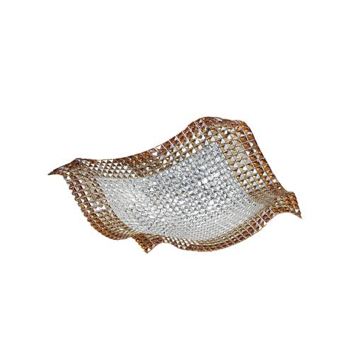 PLAFONIERA RUMBA TRASPARENTI/AMBRA 9XG9