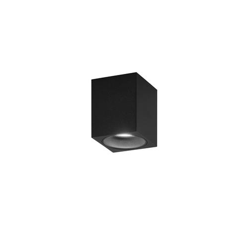 PLAFONIERA TOWN NERA QUADRATA 1XGU10 8X8