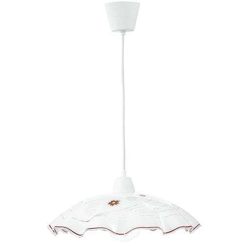 SOSPENSIONE VICTORIA BIANCA 1XE27 42X42X