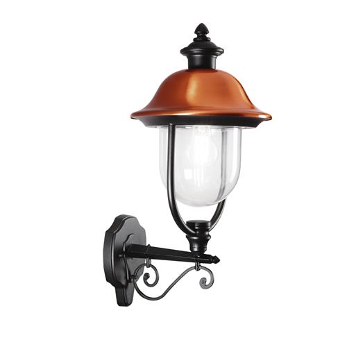 APPLIQUE UP VENEZIA NERA/RAME 1XE27 IP44