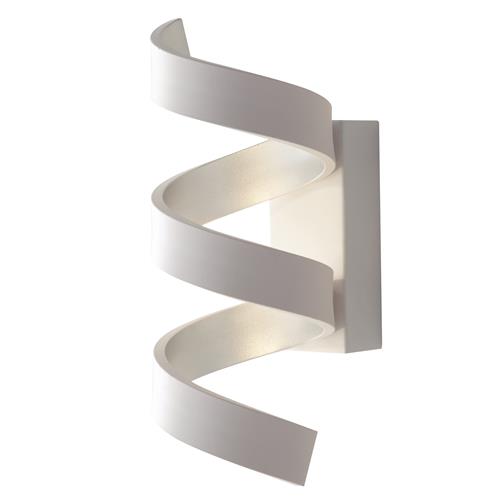 APPLIQUE LED HELIX BIANCA E ARGENTO 9W 7
