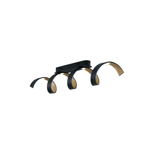 PLAFONIERA LED HELIX NERA E ORO 20W 1680