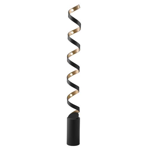 PIANTANA LED HELIX NERA E ORO 30W 1700LM