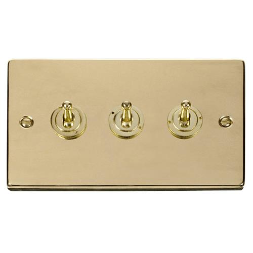 VPBRASS 10AX 3-GANG