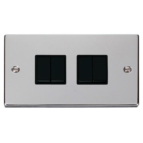 VPCHROME 10A 4-GANG