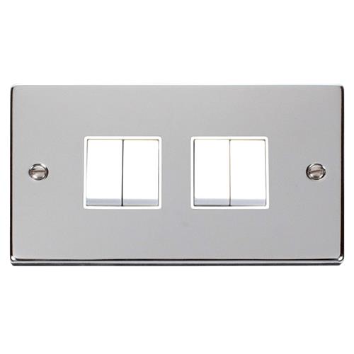 VPCHROME 10A 4-GANG