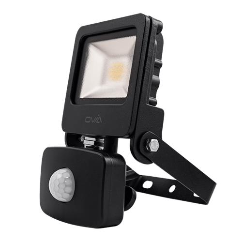 10W FL WW BK IP65PIR