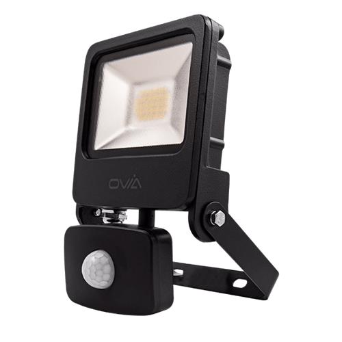20W FL CW BK IP65PIR