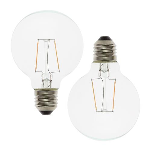 Set of 2 Spare Party Light Glass Bulbs,