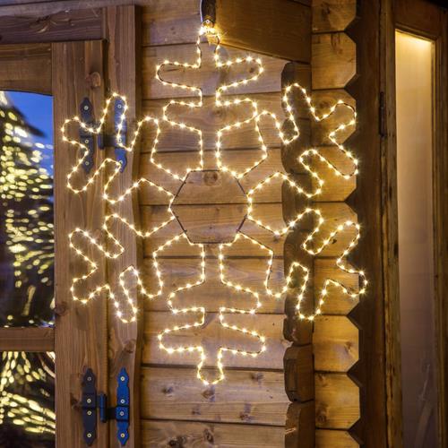 Snowflake Ø58cm 2D, Brown Copper Metal,