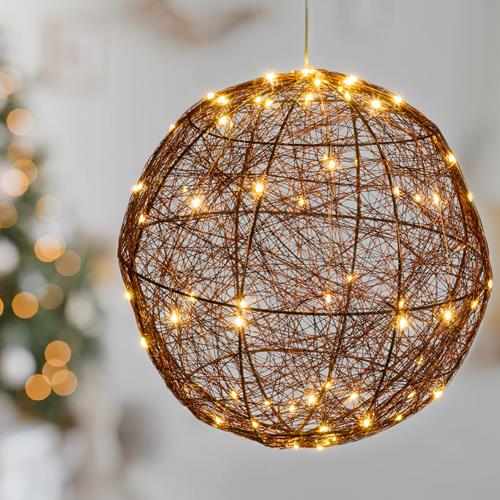 3D Sphere, Brown Copper Metal, 160 WARM