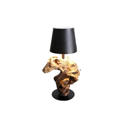 SERA ROOT PORT. BASE WOOD SHADE BK TABLE