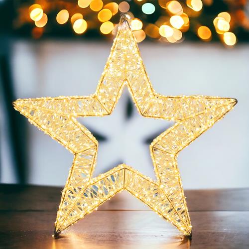 3D STAR 55CM WH METAL FRAME IP44 OUTDOOR