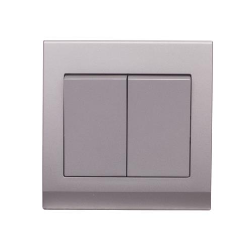 Simplicity Light Switch 2 Gang 2 Way Mid
