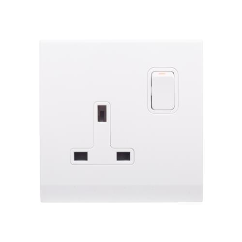 Simplicity 13A DP Single Plug Socket wit