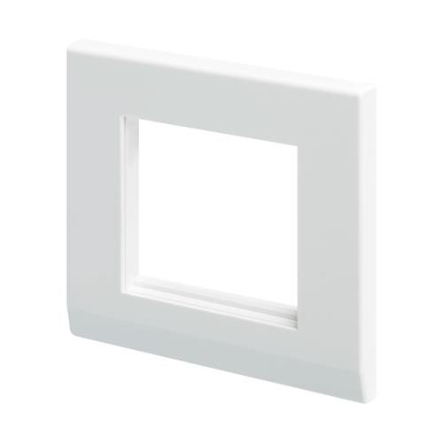 Simplicity 2 Gang Euro Module Plate Whit