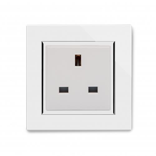 Crystal CT 13A Unswitched Plug Socket Wh