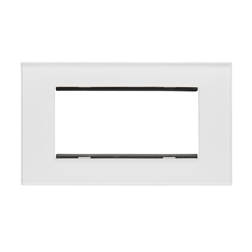 Crystal PG Module Plate 4 Gang White
